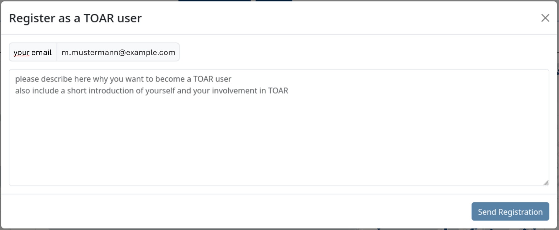 registering step 2